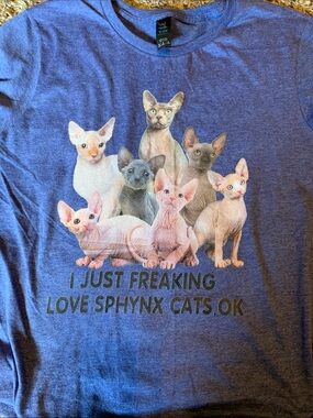 Sphynx Cat Graphic T-Shirt M